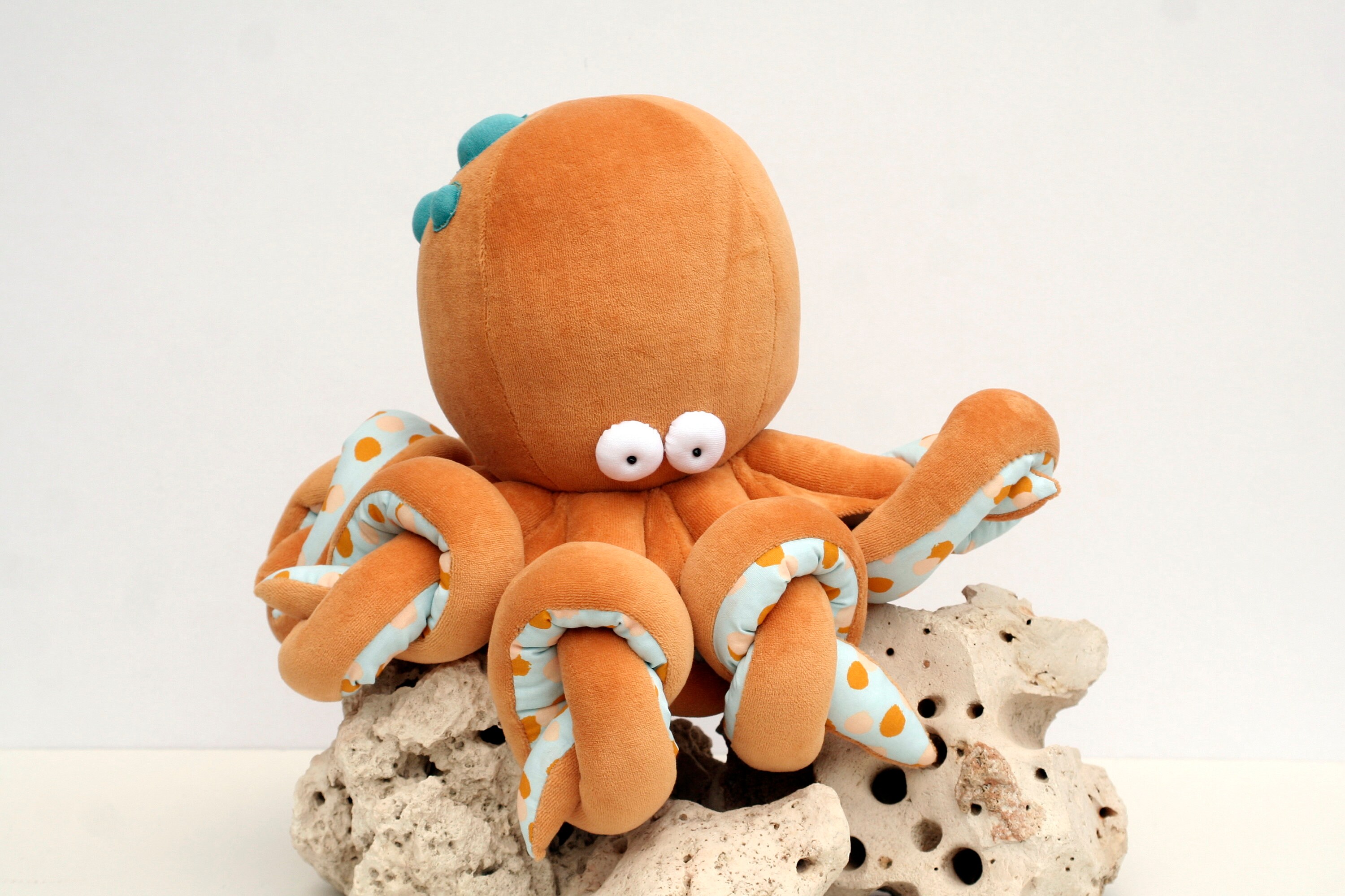 RtS Big Octopus Plushie, Funny Kraken, Ocean Creature, Sleeping Fellow