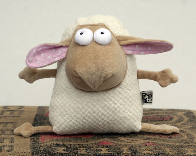 Plush Lamb Muma, Cuddly Stuffed Plush Sheep, Little Jumbuck Muma, Funny Soft Pop Eye Mutton, Woolly Plushie