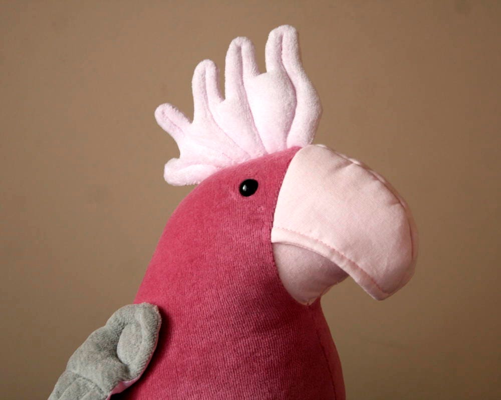 Galah Cockatoo Plush Birdie Rose Breasted Cockatoo Cuddly