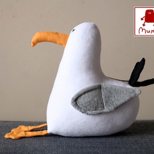 Seagull Pocket Muma, Little White Bird, Soft Plush Seagull Toy Ready to Ship