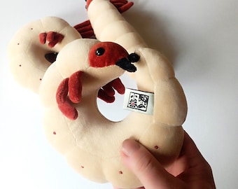 Plush Grub, Stuffed Larva Toy, Little Soft Caterpillar Stuffie, Funny Plush Maggot Toy, Little Insect Stuff