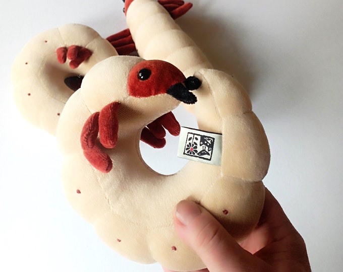 Plush Grub, Stuffed Larva Toy, Little Soft Caterpillar Stuffie, Funny Plush Maggot Toy, Little Insect Stuff
