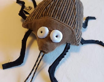 Stink Bug Plushie, Brown Little Plush Insect, Stuffed Stinkbug Toy, Little Pest from Budapest