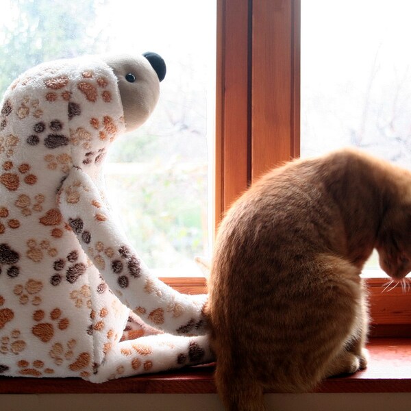 XXL Footprint Sloth, stuffed animal toy for children, large plush toy