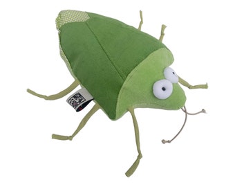 Stink Bug Plushie, Green Plush Insect, Stuffed Stinkbug Toy, Little Pest from Budapest Ready to Ship