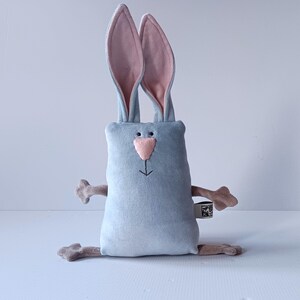 Peluche coniglietto pasquale Muma, piccolo coniglietto tascabile, divertente lepre di peluche morbido Blu