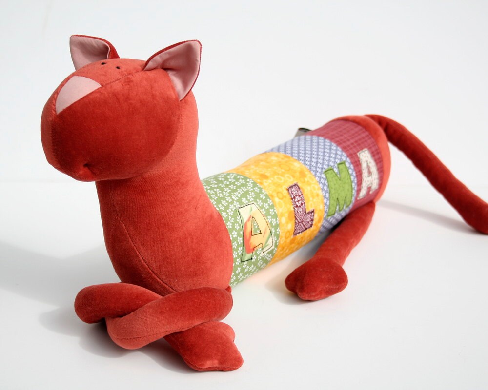 Personalized Kitty Cat, Free Shipping Worldwide, Long Plush Kitten stuffed animal, plush toy