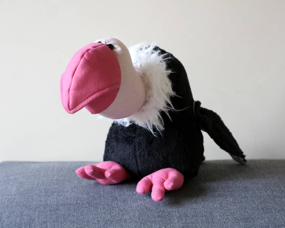 Good Old Bald Vulture Plush Birdie, Cuddly Condor Soft Toy