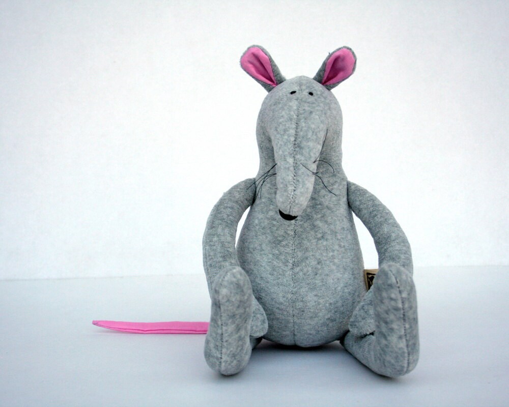 Grey Plush Rat stuffed animal