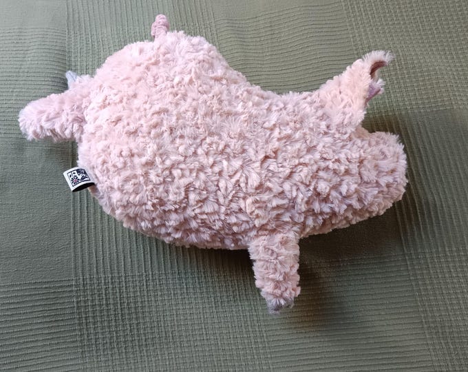 Pink Piggy Pillow, Soft and Cuddly Piglet Cushion, Stuffed Fluffy Pig