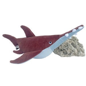 Sägefisch Plüschtier, Carpenter Hai, Meeresbienen Dekoration, Gefülltes Tiefsee Meerestier, Geschenk für Kinder, Mädchen oder Junge