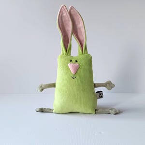 Peluche coniglietto pasquale Muma, piccolo coniglietto tascabile, divertente lepre di peluche morbido Verde