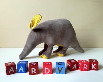 Aardvark, African Anteater Creature, Funny Soft Cuddly Grey Earthpig