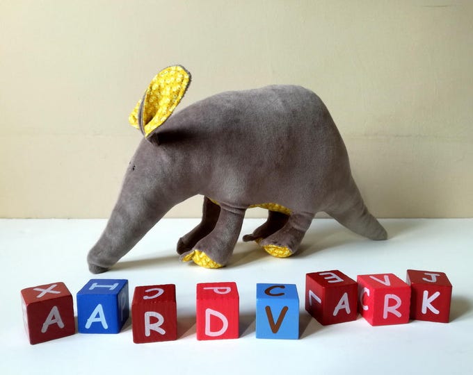 Aardvark, African Anteater Creature, Funny Soft Cuddly Grey Earthpig