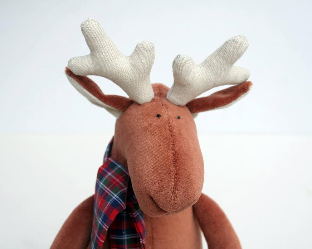 SALE, SALE, SALE Stuffed Reindeer wearing sweater, Soft toy for kids