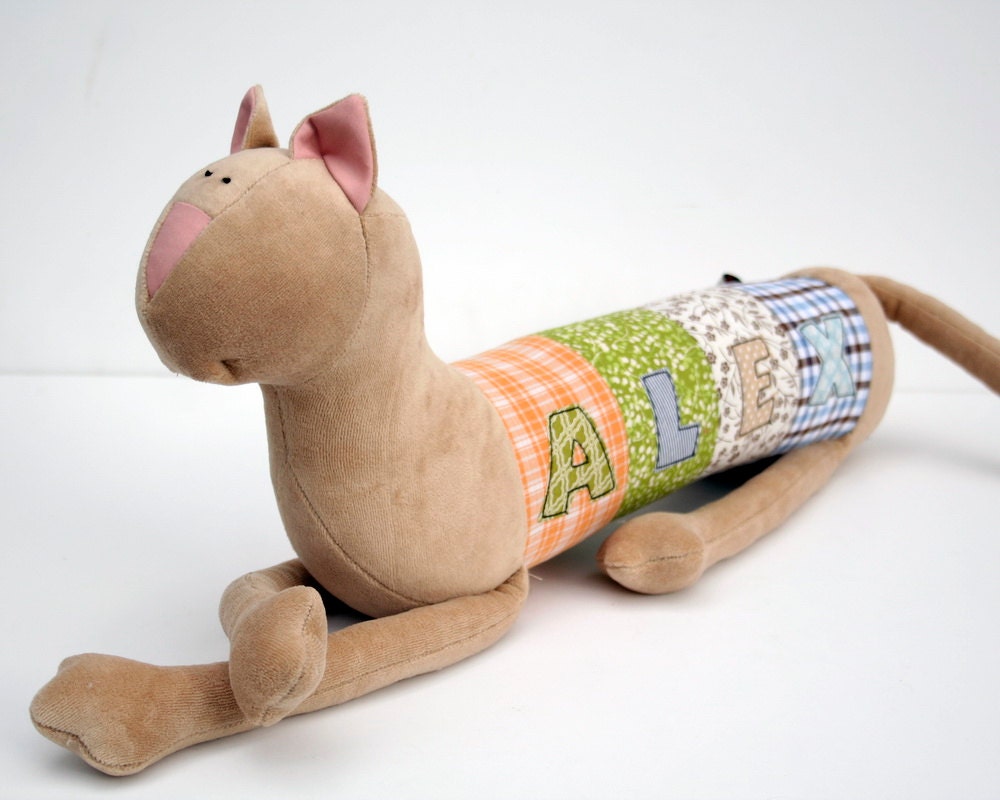 Personalized Kitty Cat, Free Shipping Worldwide, Long Plush Kitten stuffed animal, plush toy