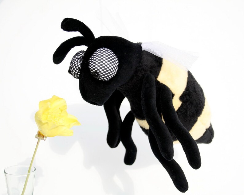 Honey Bee Plush Toy Soft Plush Bug Cuddly Insect | Etsy