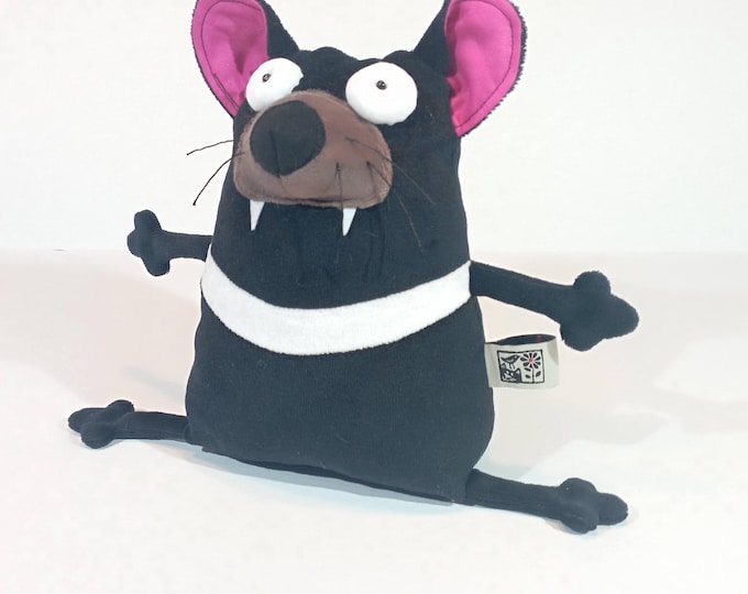 Tasmanian Devil Muma, Funny Soft Australian Marsupial Plush Toy, Stuffed Devil Toy