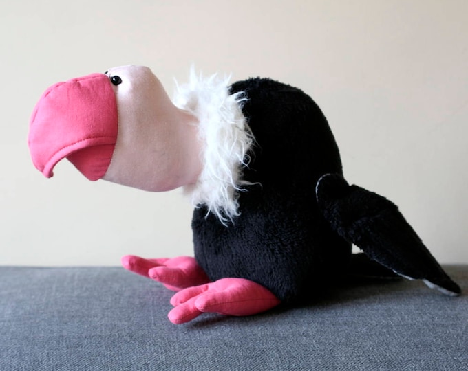 Good Old Bald Vulture Plush Birdie, Cuddly Condor Soft Toy