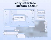 Animated Stream Pack Blue Cozy Interface for VTuber and Streamer | Overlays Panels Alerts