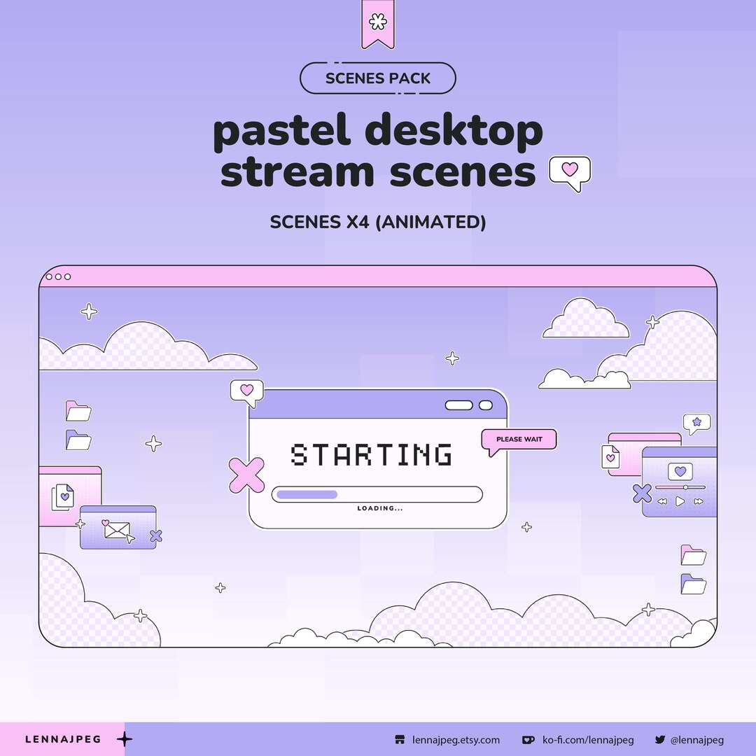 Stream Scene Examples Purple & Pink Stream Scenes Pack | Vaporwave Starting Soon Scene ...