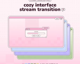 Pastel Vaporwave Stinger Transition for Twitch | Animated OBS Scene Transition