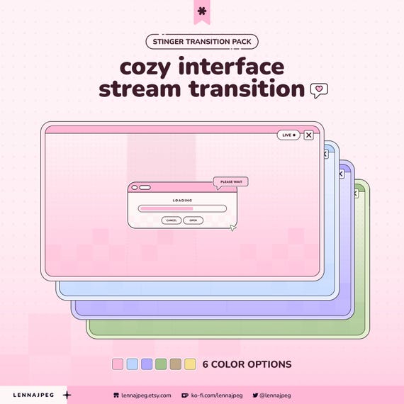 Pastel Vaporwave Stinger Transition for Twitch | Animated OBS Scene Transition
