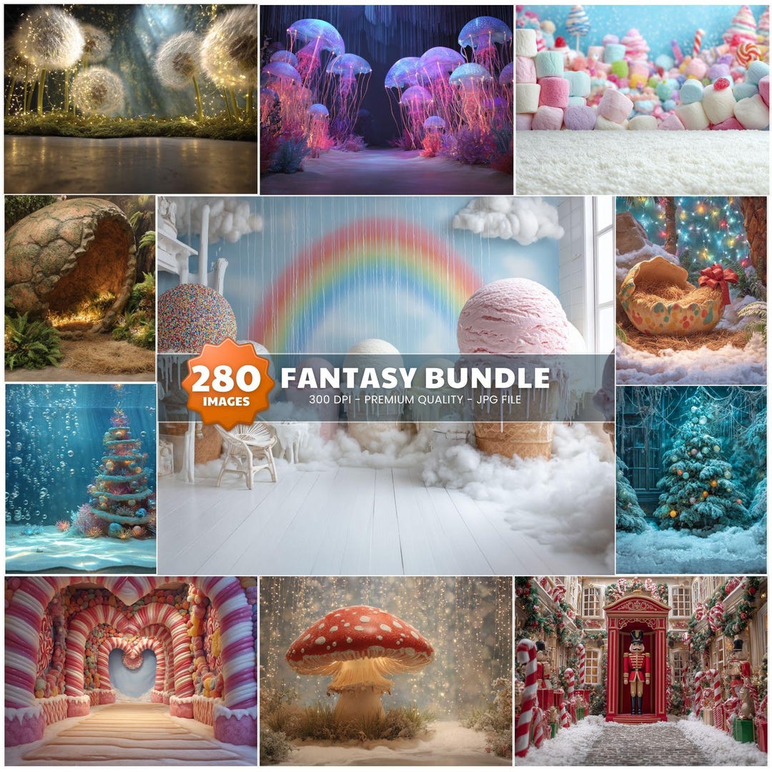 Fantasy Backdrops Simple Fantasy Backdrops Bundle | Magical Movie & Fantasy Scene Set for ...