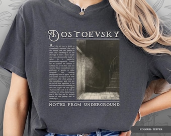 Dostoevsky Notes from Underground T-Shirt | Literary Classic Book Tee