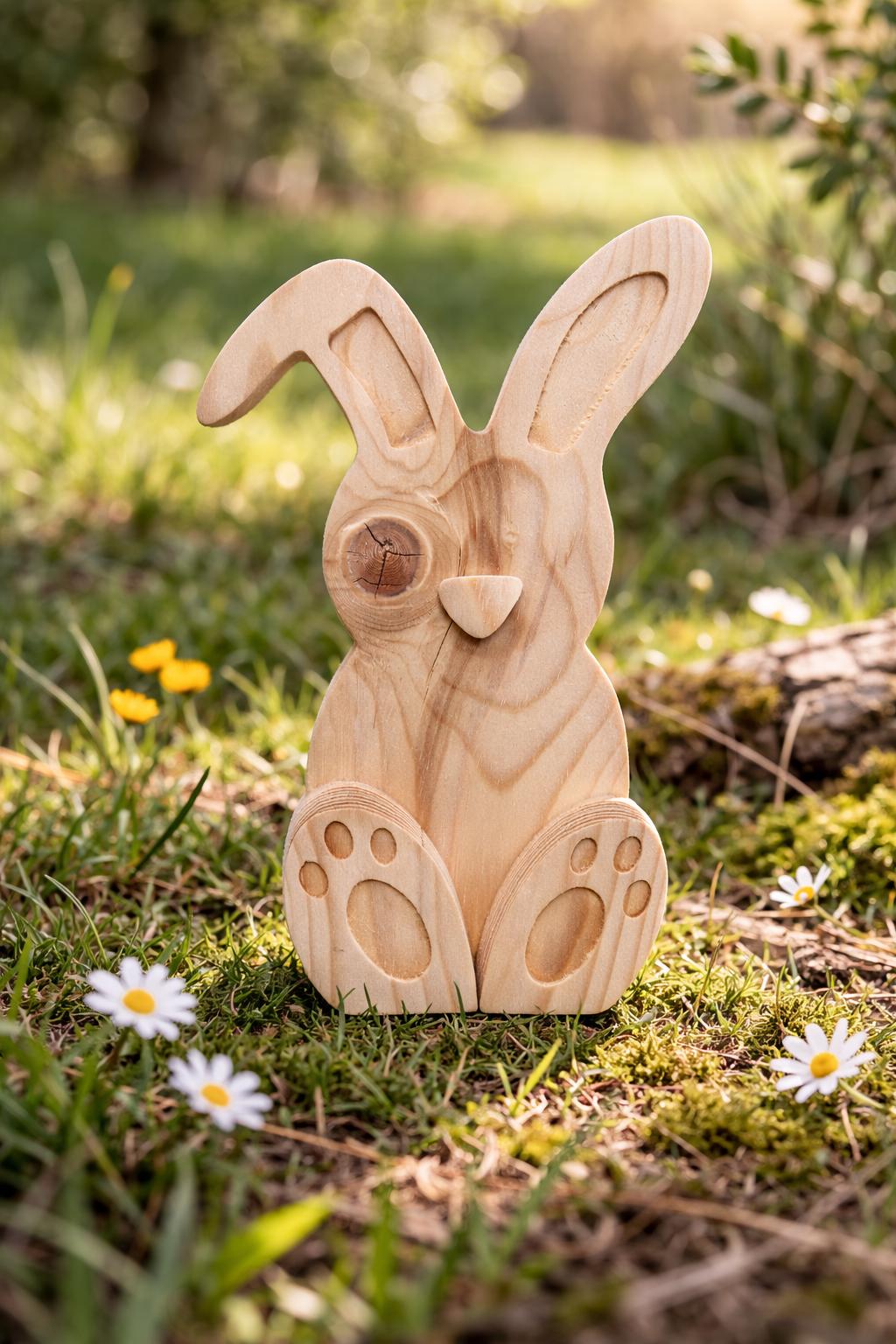 Hase holz deko garten haus ostern