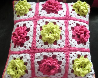 Instant Download 272. Beautiful crochet Cushion Granny Squares Modern update on the traditional Crochet Pattern  - PDF -  EMail download