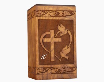 Handcrafted Rosewood Cremation Urn: Adult Ashes, Secure Closure- Keeping Ashes