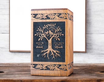 Handcrafted Rosewood Cremation Urn: Adult Ashes, Secure Closure