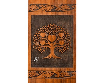 Handcrafted Rosewood Cremation Urn: Adult Ashes, Secure Closure-Wooden Cremation box