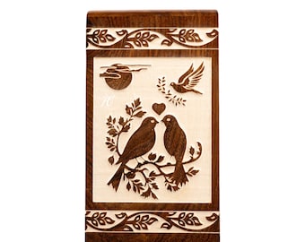 Handcrafted Rosewood Cremation Urn: Adult Ashes, Secure Closure