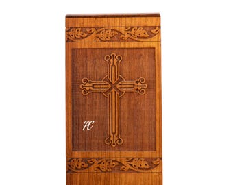 Handcrafted Rosewood Cremation Urn: Adult Ashes, Secure Closure elegant design