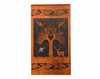 Handcrafted Rosewood Cremation Urn: Adult Ashes, Secure Closure-memory of a loved one