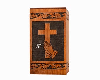 Handcrafted Rosewood Cremation Urn: Adult Ashes, Secure Closure-Unique & Elegant Design