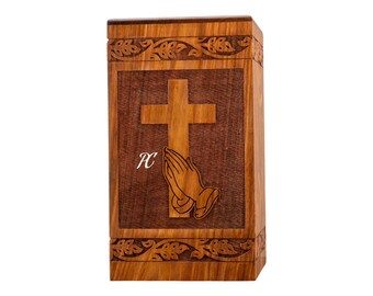 Handcrafted Rosewood Cremation Urn: Adult Ashes, Secure Closure