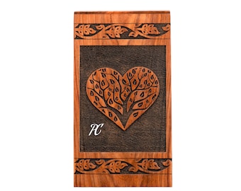 Handcrafted Rosewood Cremation Urn: Adult Ashes, Secure Closure-elegant design