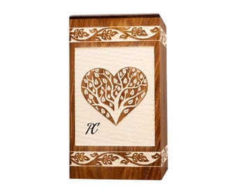 Handcrafted Rosewood Cremation Urn: Adult Ashes, Secure Closure-memory of a loved one