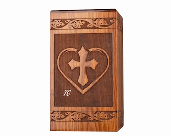 Handcrafted Rosewood Cremation Urn: Adult Ashes, Secure Closure-any home decor