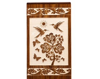 Handcrafted Rosewood Cremation Urn: Adult Ashes, Secure Closure memory of a loved one