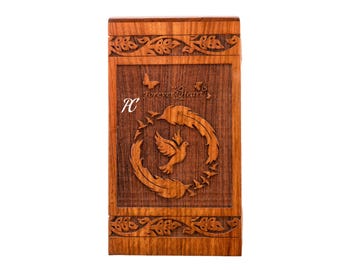 Handcrafted Rosewood Cremation Urn: Adult Ashes, Secure Closure-Urn box for Human Ashes