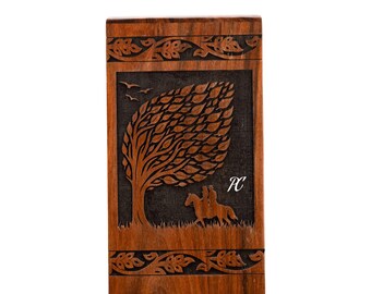 Handcrafted Rosewood Cremation Urn: Adult Ashes, Secure Closure- elegant, timeless design
