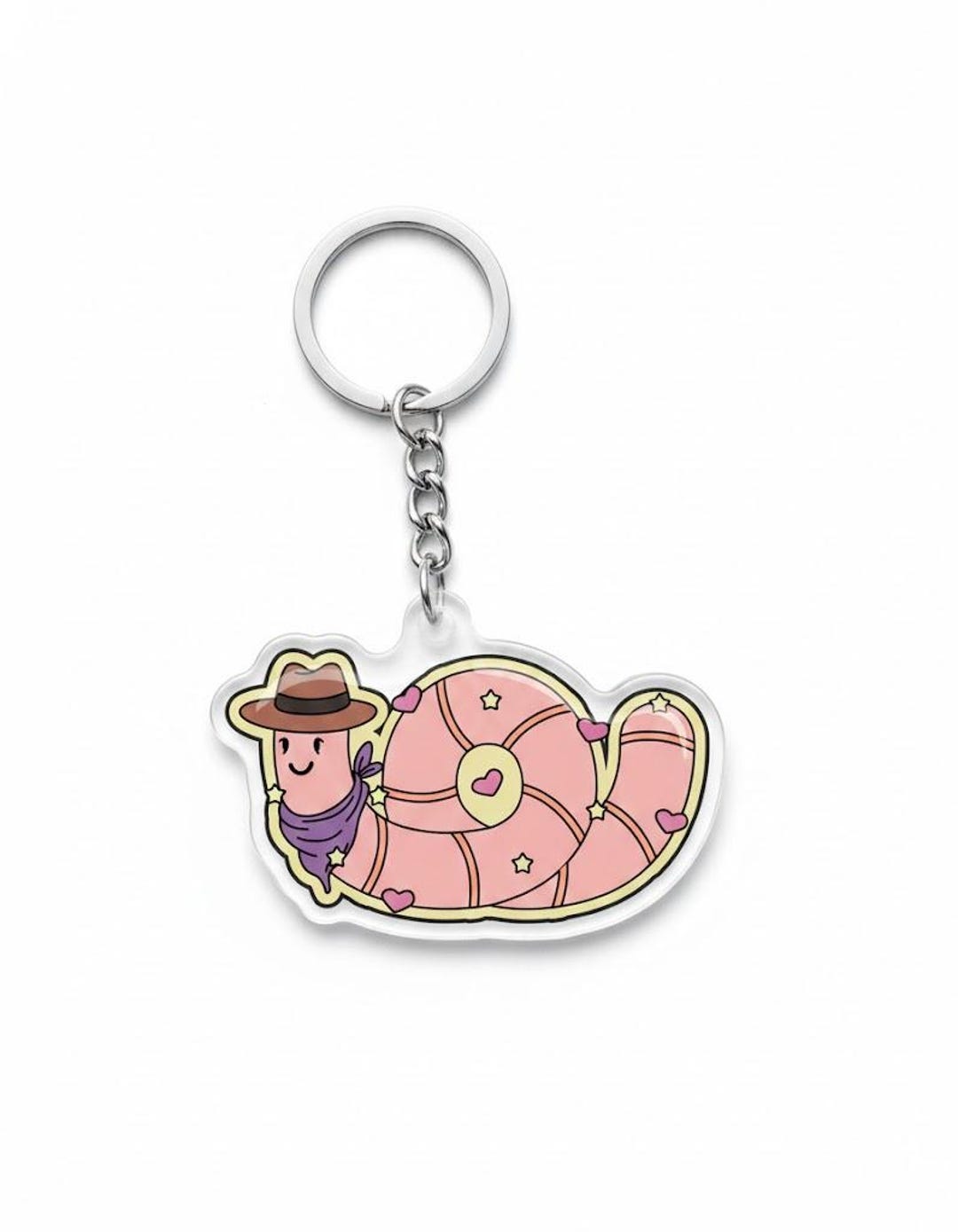 Pink Cowboy Snake Acrylic Keychain, Western Reptile Lover Gift - Etsy