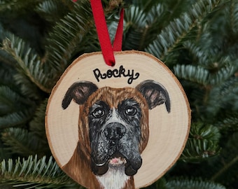 Hand Painted Pet Portrait Ornament
