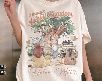 Camicia Disney Animal Kingdom, Re Leone Hakuna Matata Simba Rafiki Timon Pumbaa, Vintage Safari Tee Donna Uomo, Regalo per viaggio di famiglia