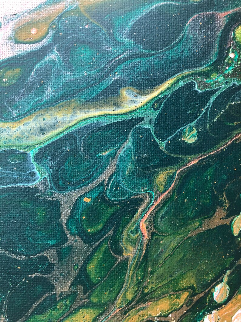 Peinture abstraite en marbre verte Etsy Peinture abstraite en marbre verte Etsy