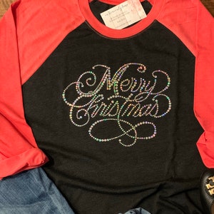 red sequin holiday tops